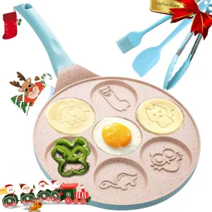 Egg Frying Pan Omelet Pan For Breakfast Pancake Pan Nonstick 7-Cup Egg Cooker Waffle Pancake Maker for Kids