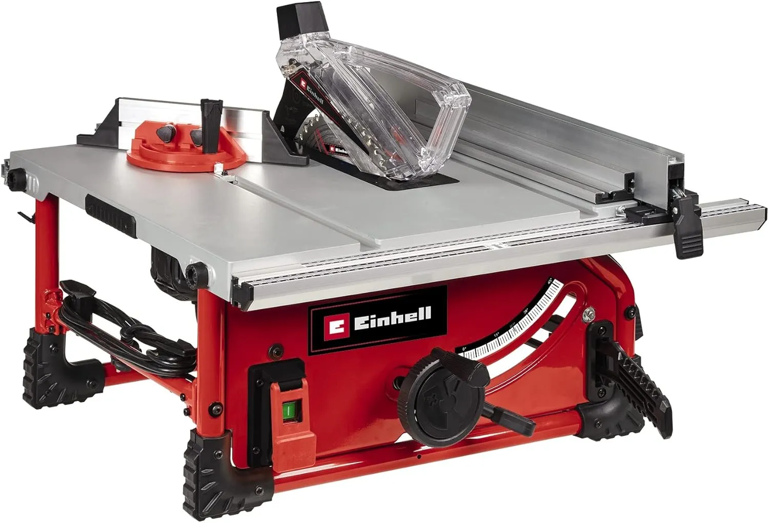 Einhell Table Saw TE-TS 254 T (2,000 Watt, Soft Start, Aluminium Main Table, Table Widening, Parallel Stop, Angle Stop, Overload Switch, Split Wedge Adjustment)