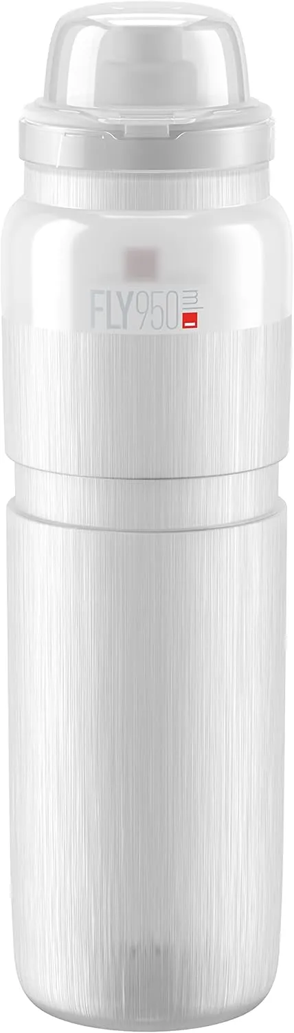 Elite Fly MTB 950ml Bottle (Clear, Tex) – Ultra-Lightweight, Dust-Proof Hydration for Mountain and Gravel Riding