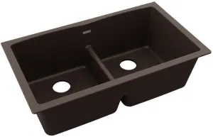 Elkay Quartz Classic ELGDULB3322MC0 Mocha Equal Double Bowl Undermount Sink