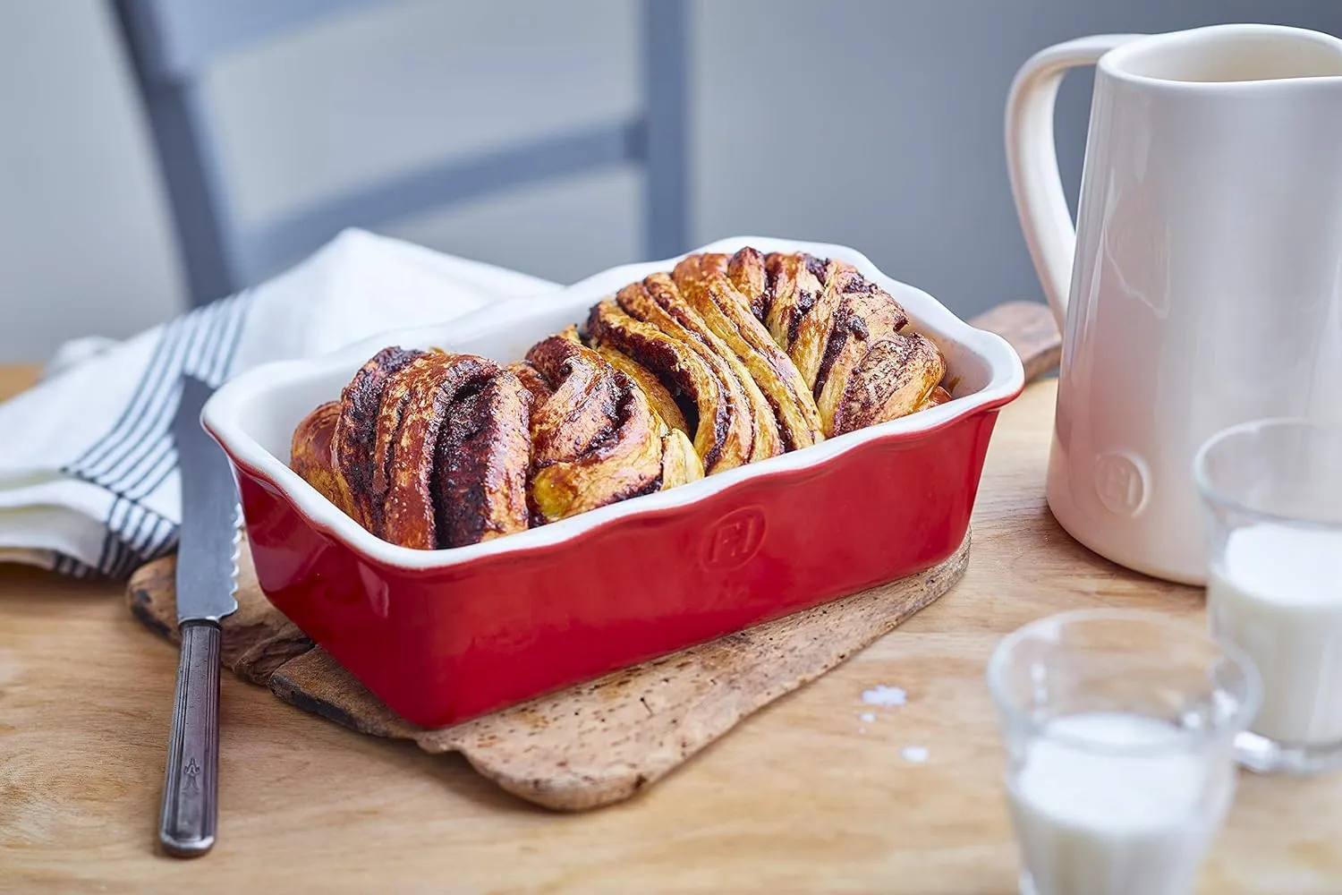 Emile Henry Modern Classic Loaf Pan, 1.4qt, Rouge
