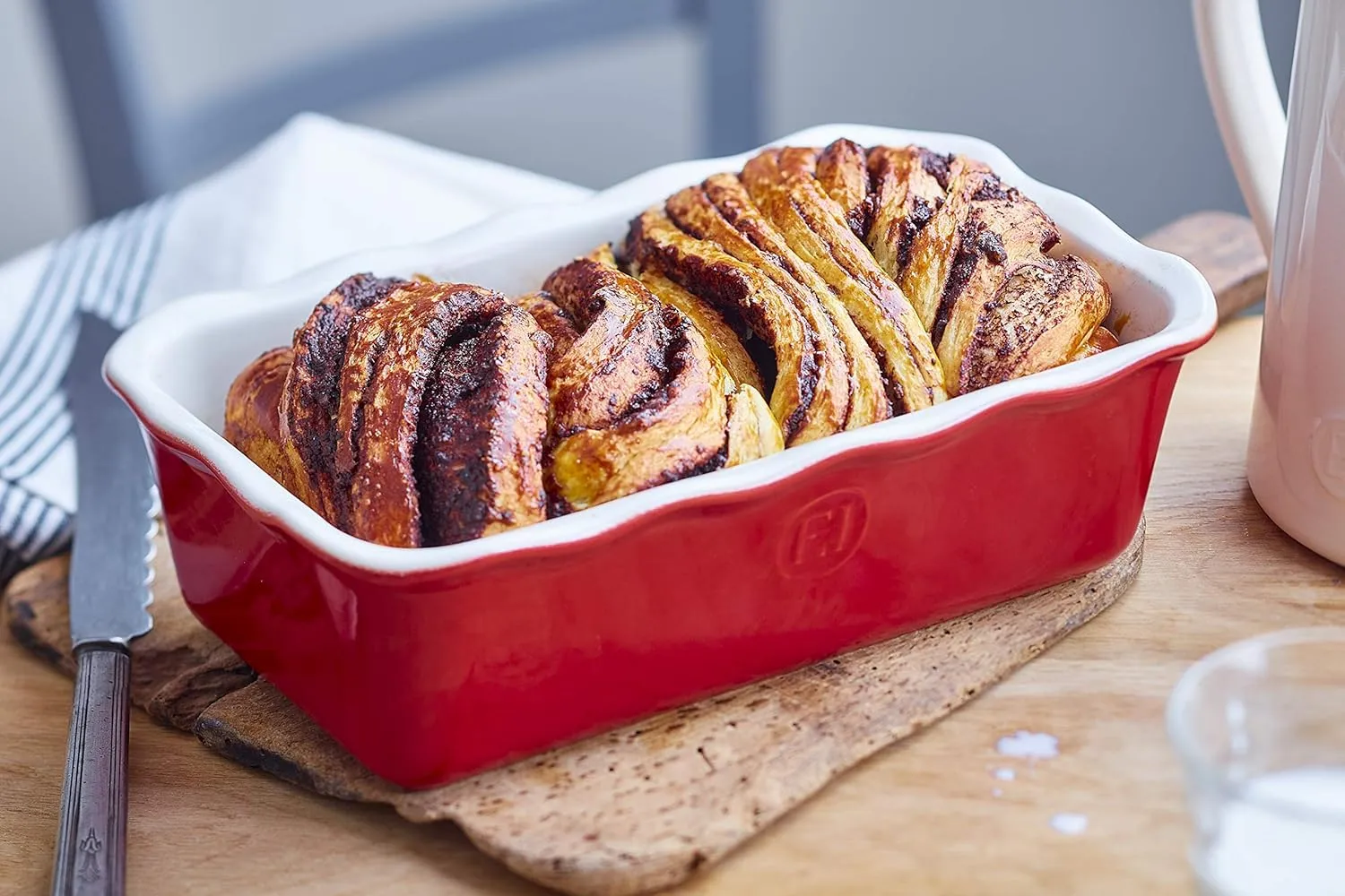 Emile Henry Modern Classic Loaf Pan, 1.4qt, Rouge