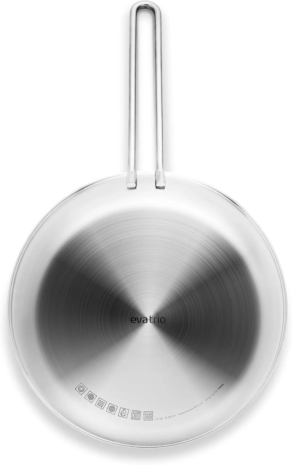 EVA-TRIO | Mosaic frying pan 11 Inch ceramic Slip-Let® coating | Pans with a unique surface mosaic pattern Stainless steel at the top and ceramic Slip-Let® coating at the bottom | Multi