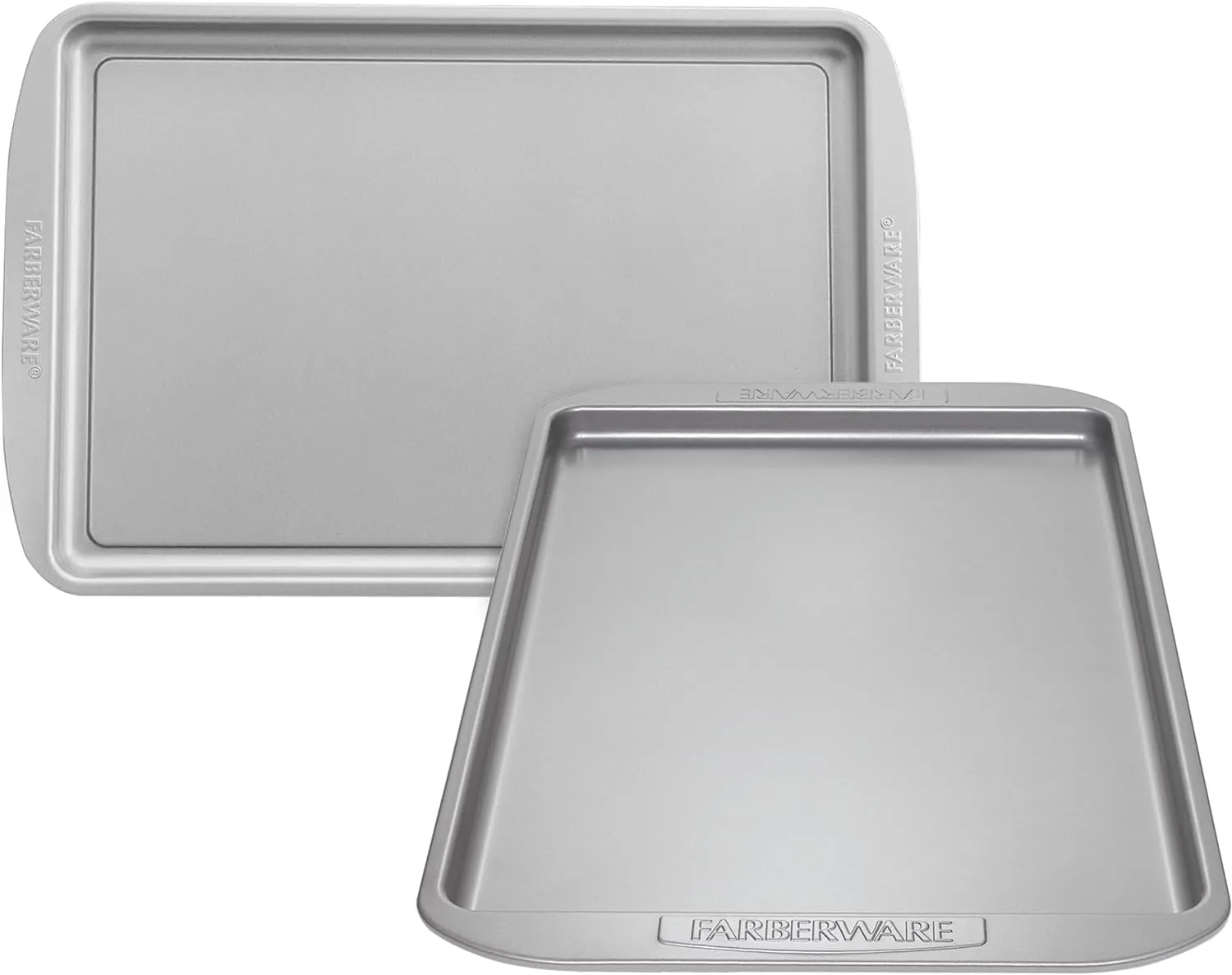 Farberware Nonstick Bakeware Set, Nonstick Cookie Sheets / Baking Sheets - 2 Piece, Gray