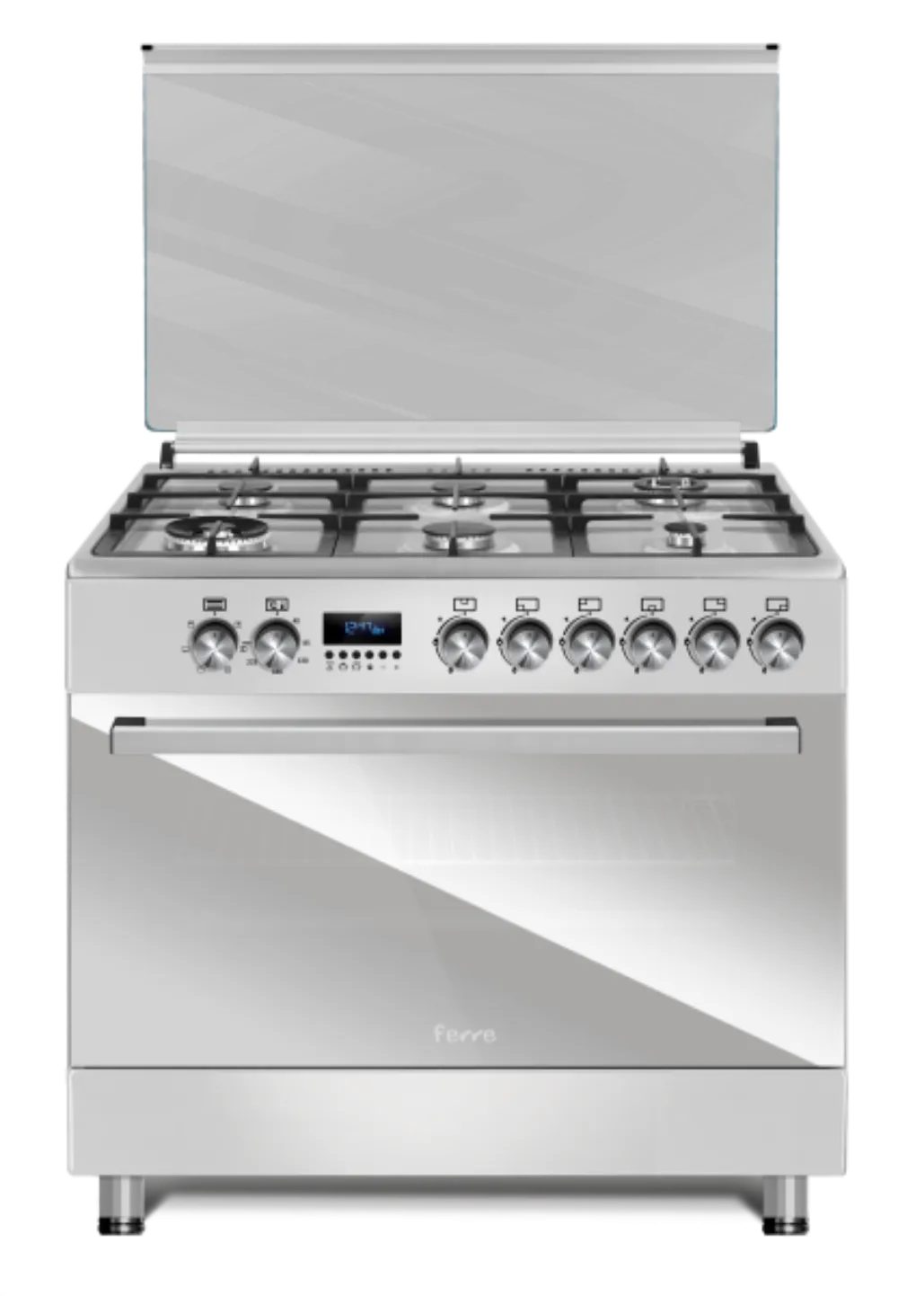 Ferre 90cm 6 Burner Free  Standing Full Gas Cooker Top  With  Electric  Oven F9S60E6.PI