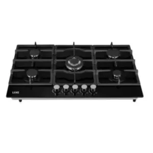 Ferre 90cm Gas Hob Black Glass- BL045