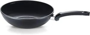 Fissler Ceratal Comfort Ceramic 11 Inch Non-Stick Wok, Orbit Black, Made without PFAS