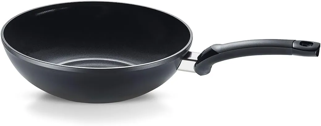 Fissler Ceratal Comfort Ceramic 11 Inch Non-Stick Wok, Orbit Black, Made without PFAS