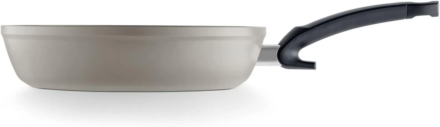 Fissler Ceratal Comfort Ceramic 8 Inch Non-Stick Frying Pan, Warm Grey, Made without PFAS