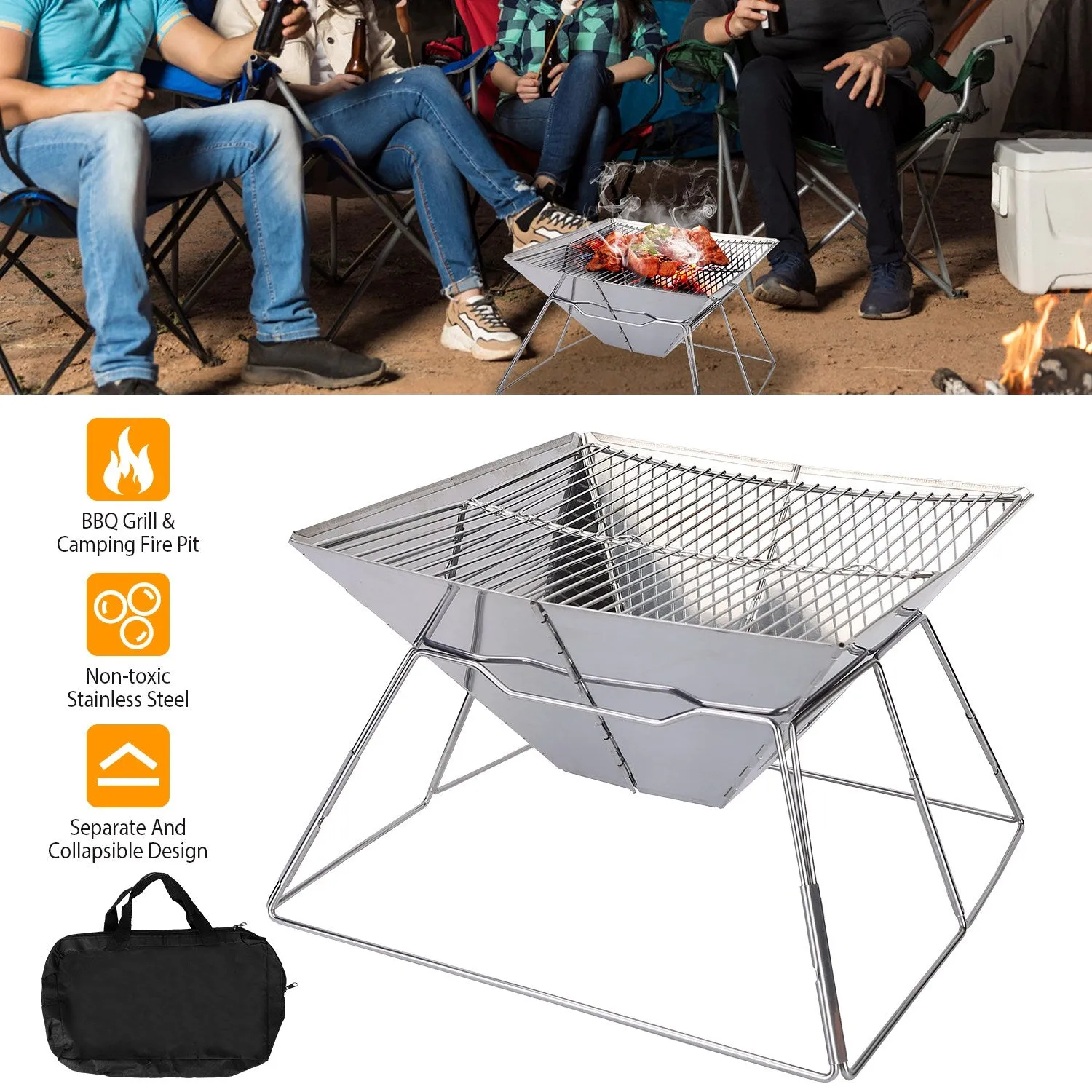 Foldable BBQ Grill