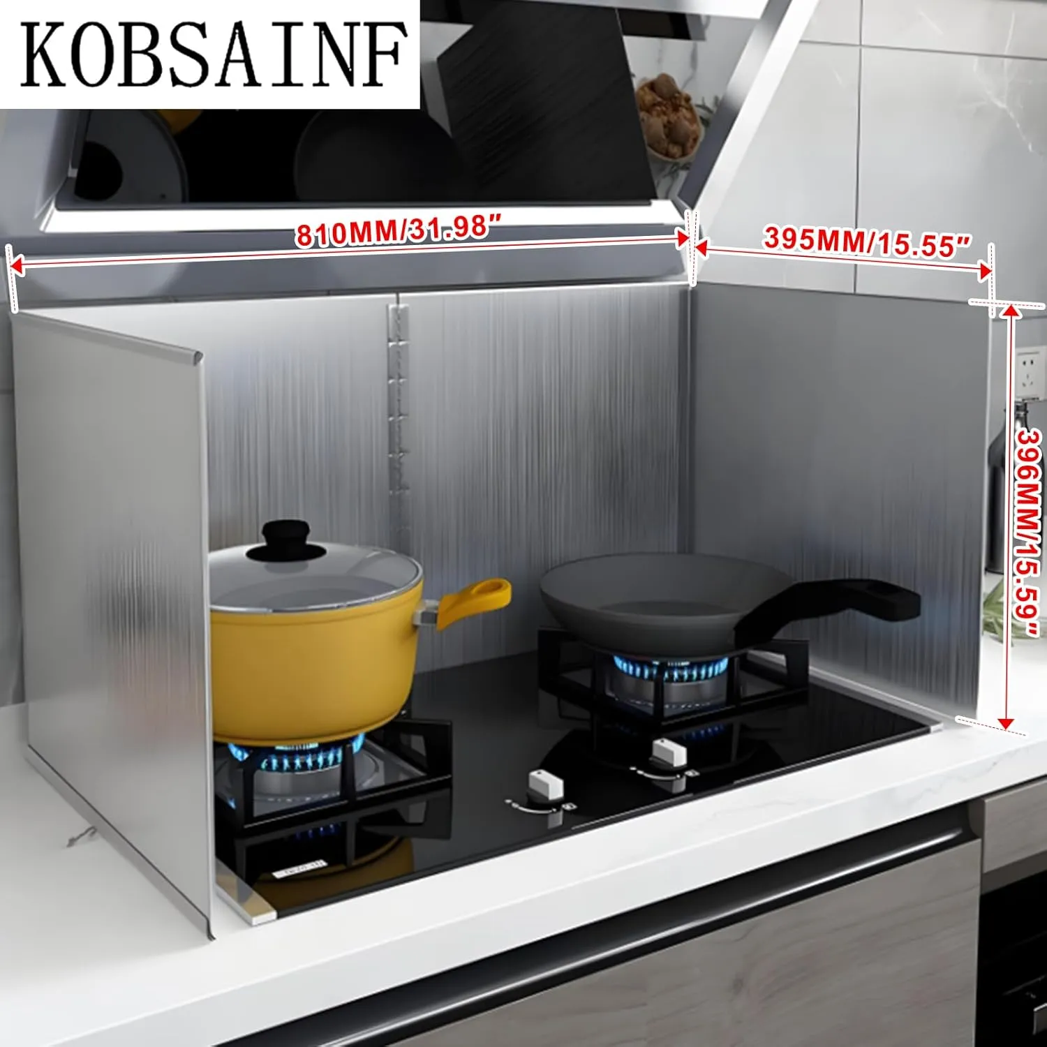 Foldable Grease Splatter Guard - Stainless Steel Guard for Stovetops and Frying Pans - 15.7 x 15.7 Inch Protector