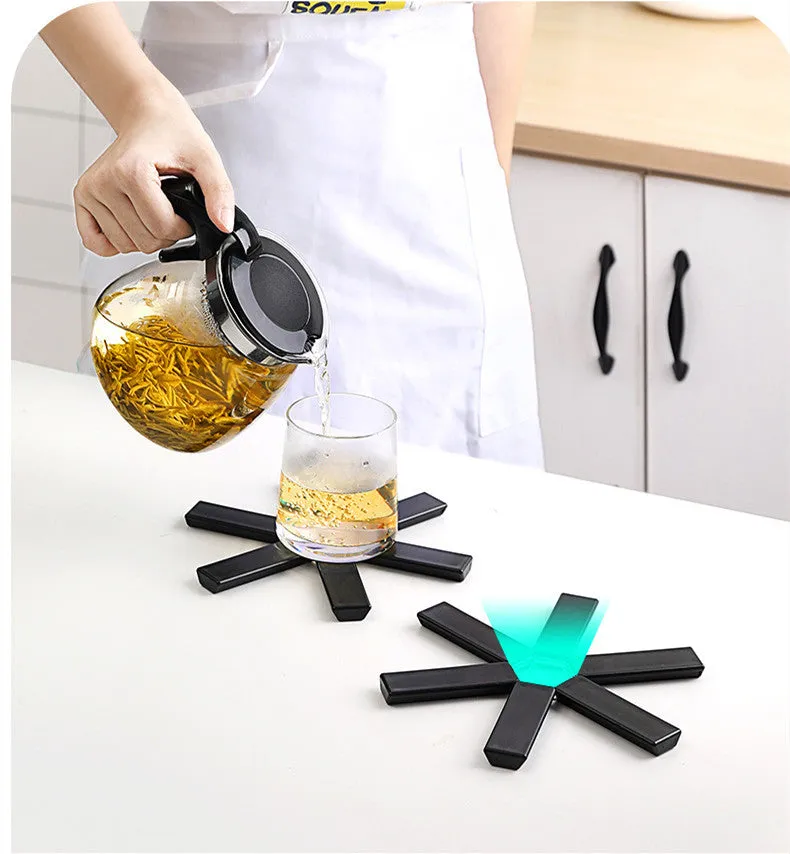 Foldable Pan Mat Sturdy Heat Resistant ABS Heat-insulated Anti-slip