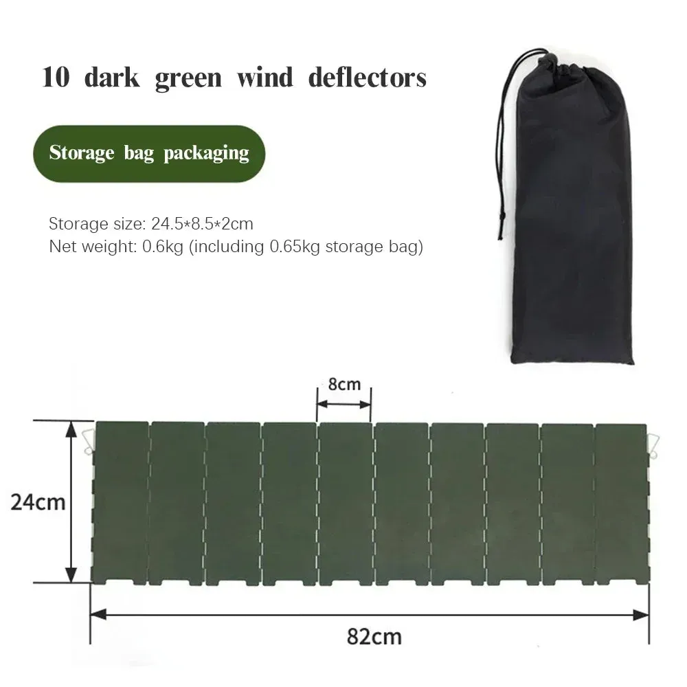 Foldable Portable Cassette Stove Wind Deflector – Camping Windshield Enclosure for Gas Stoves