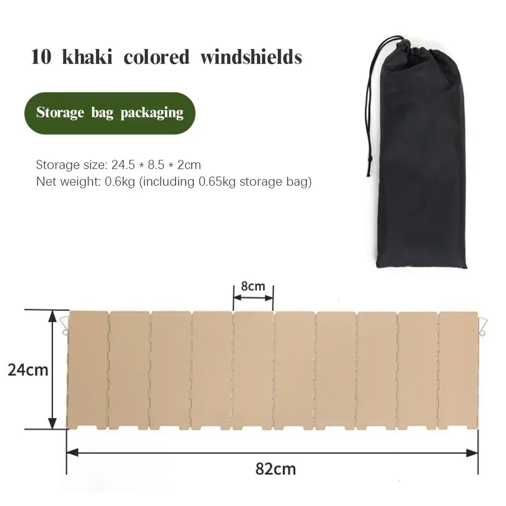 Foldable Portable Cassette Stove Wind Deflector – Camping Windshield Enclosure for Gas Stoves