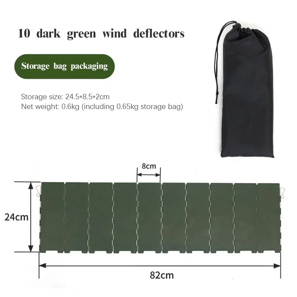 Foldable Portable Cassette Stove Wind Deflector – Camping Windshield Enclosure for Gas Stoves