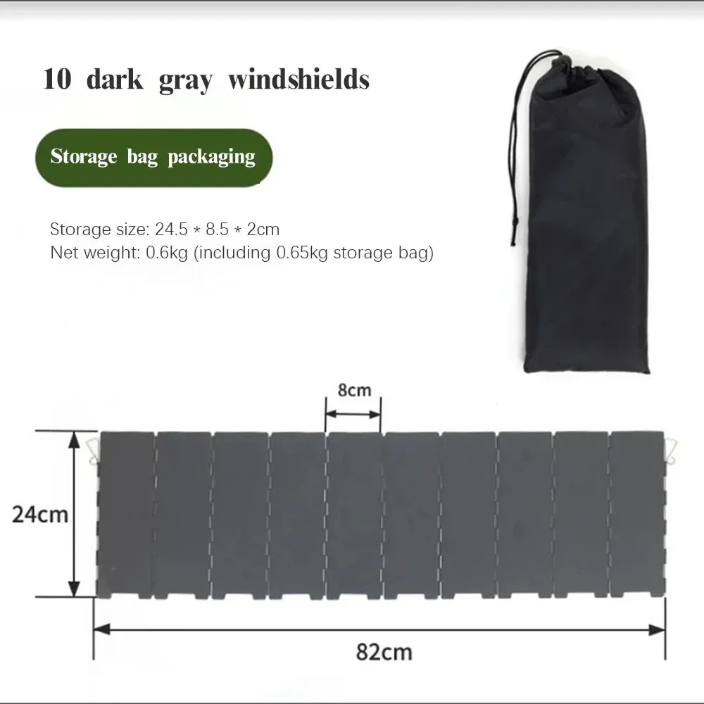 Foldable Portable Cassette Stove Wind Deflector – Camping Windshield Enclosure for Gas Stoves