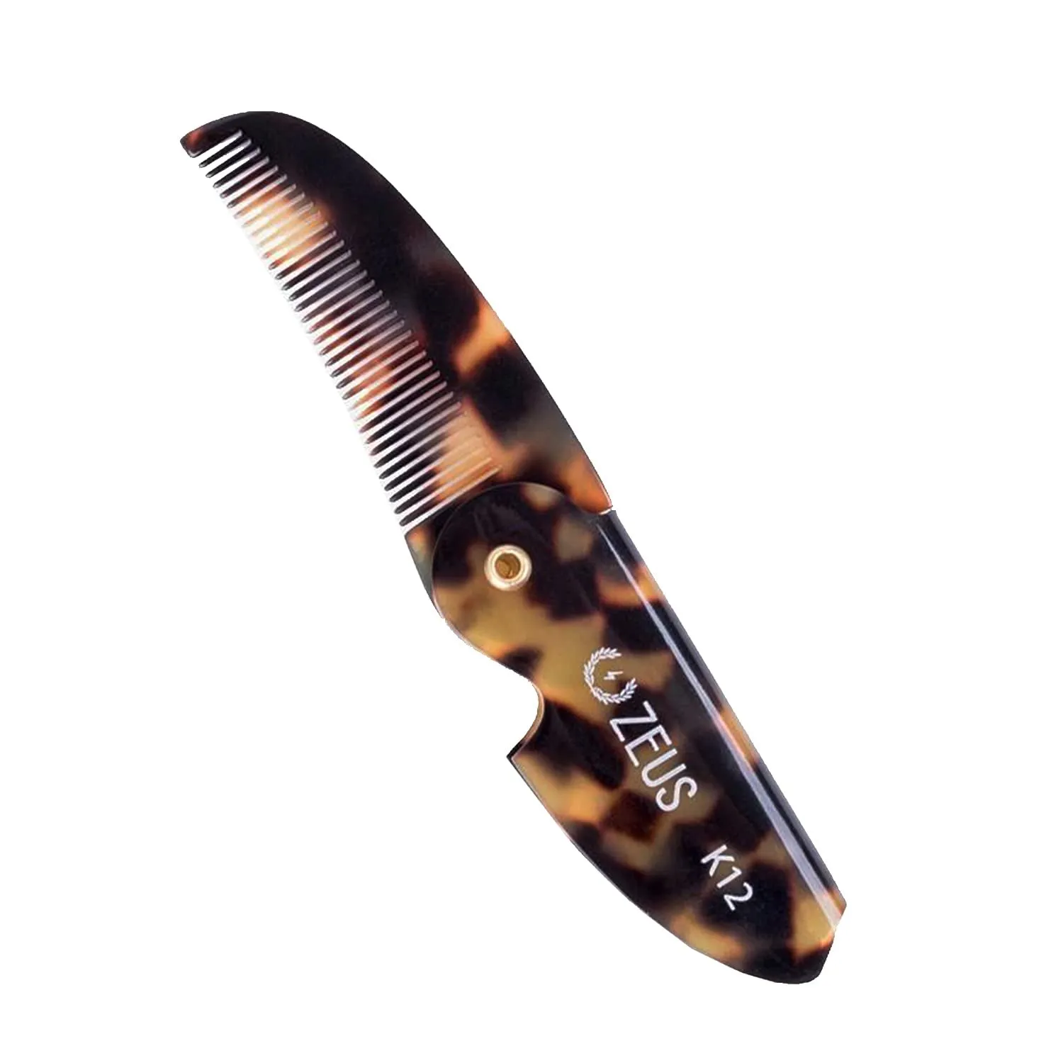 Folding Mustache Comb, Handmade Saw-Cut Best Moustache Pocket Comb - (Traditional) - K11