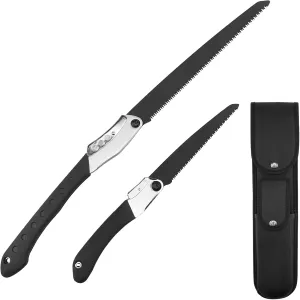 Folding Saw Set, Heavy Duty 15 Inch Extra Long Blade Hand Tool, 8.8 Inch for Trees Wood Cutting Camping Gardening Work, Hiking, Landscaping, Tree Trimming