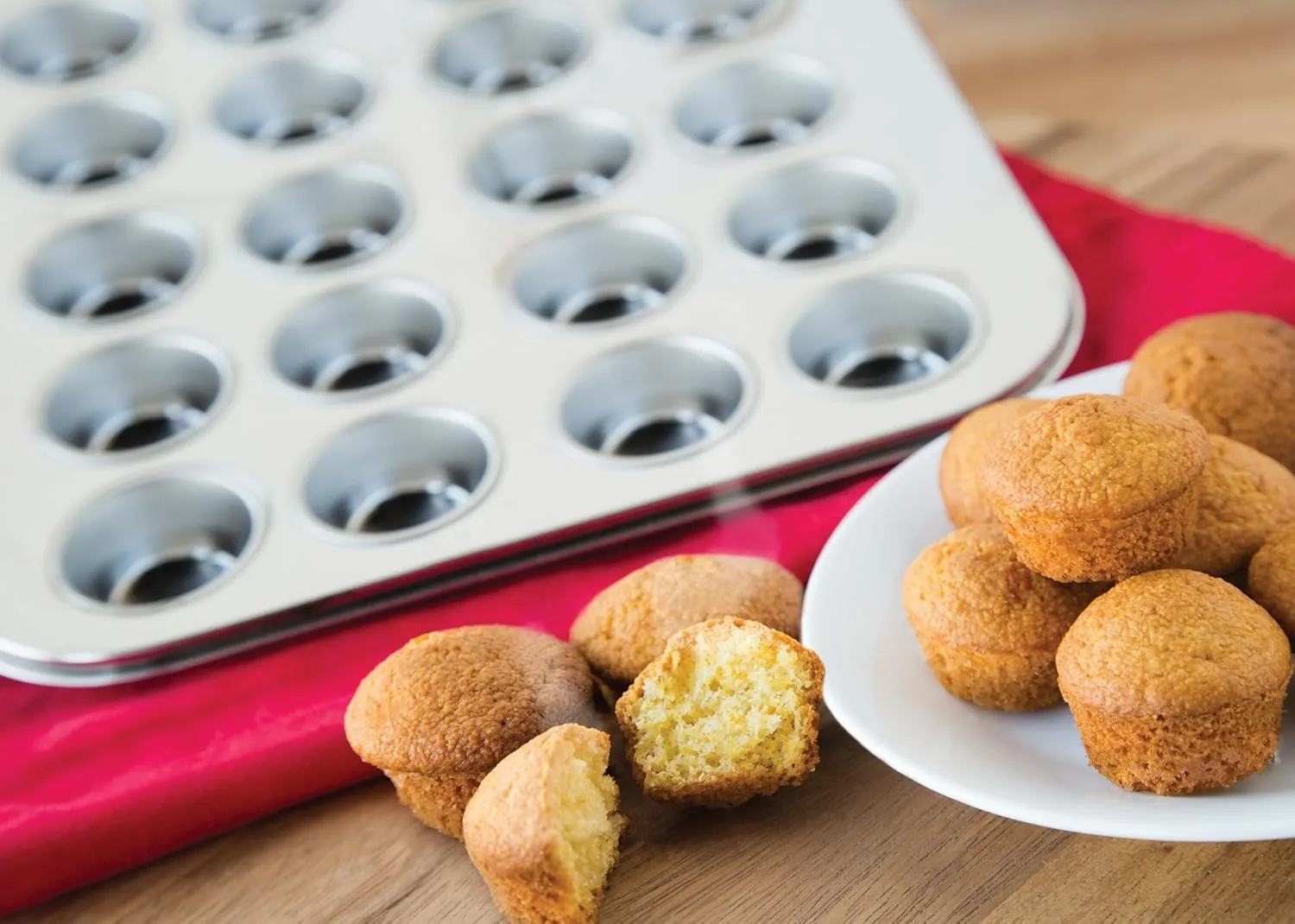 Fox Run Mini Muffin and Cupcake Pan, 10.5 x 13.75 x 1.5 inches, 24 Cup, Stainless Steel