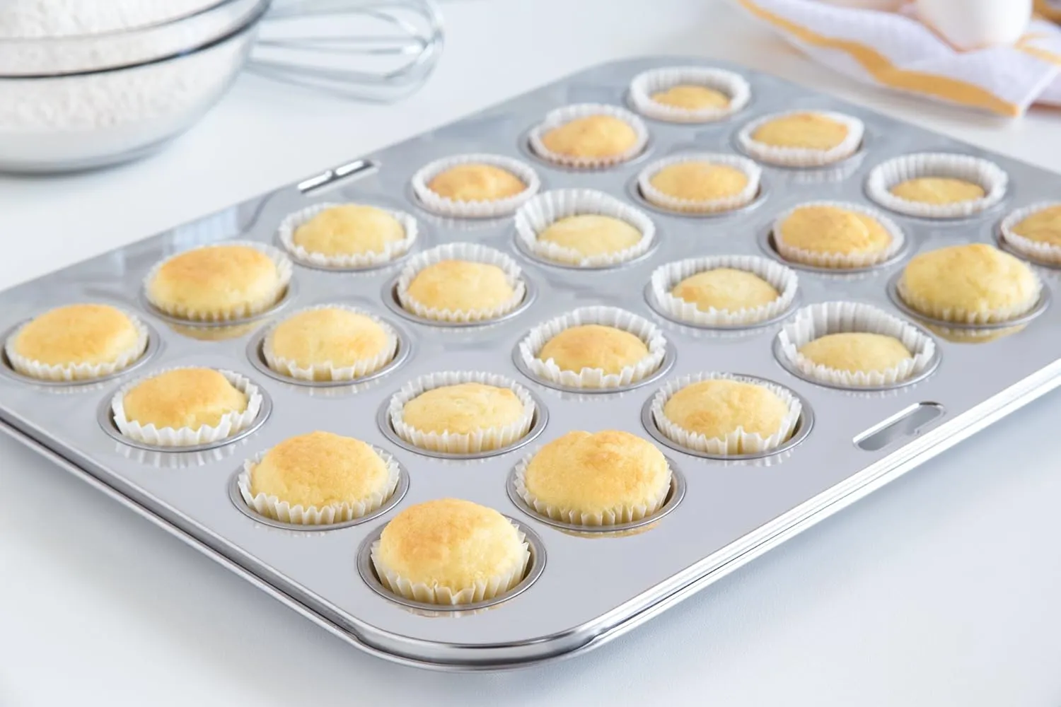 Fox Run Mini Muffin and Cupcake Pan, 10.5 x 13.75 x 1.5 inches, 24 Cup, Stainless Steel