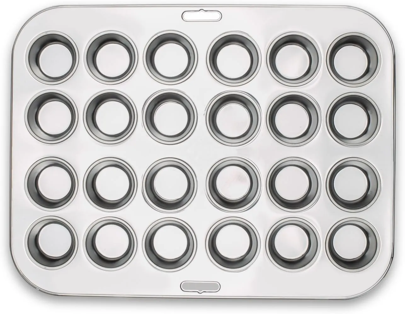 Fox Run Mini Muffin and Cupcake Pan, 10.5 x 13.75 x 1.5 inches, 24 Cup, Stainless Steel