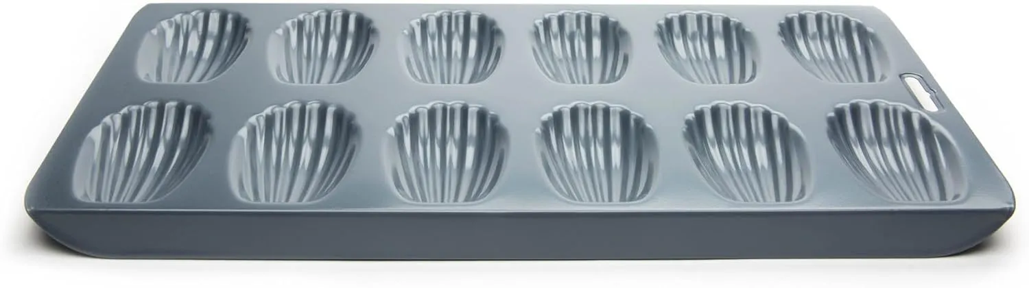 Fox Run Non-Stick Madeleine Pan, Carbon Steel, 12-Cup,Grey