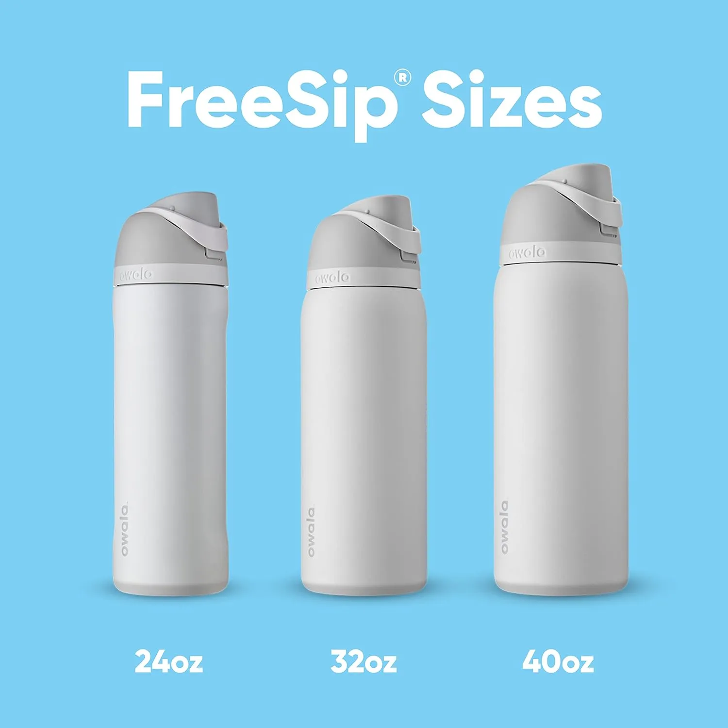 FreeSip Insulated Stainless Steel Water Bottle with Straw for Sports and Travel, BPA-Free, 24-oz, Boneyard
