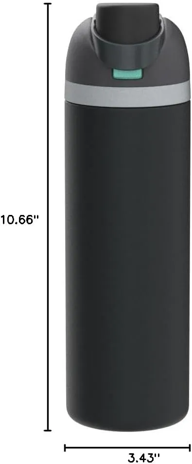 FreeSip Insulated Stainless Steel Water Bottle with Straw for Sports and Travel, BPA-Free, 32oz, Foggy Tide