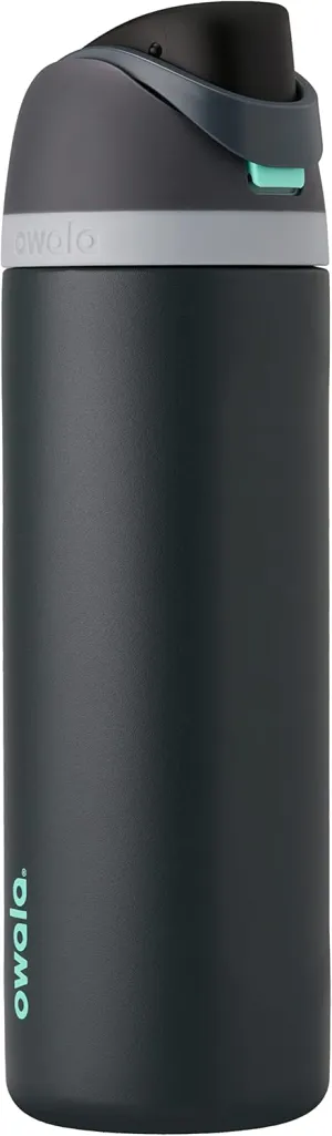 FreeSip Insulated Stainless Steel Water Bottle with Straw for Sports and Travel, BPA-Free, 32oz, Foggy Tide
