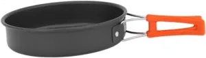 Frying Pan Skillet Omelet Pan Portable Round Cooking Pot Non-stick Frying Pan for Hiking Outdoor Camping Backpacking Picnic, L