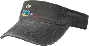 Frying Pan with Eggs Sun Visor Hats for Women Men Adjustable Sports Sun Hats Golf Cap