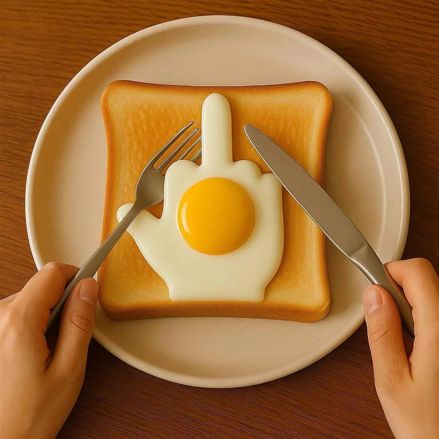 Funny Middle Finger Egg Mold, Mould Frying Eggs, Nonstick Egg Ring, Playful Body Part Shaped Eggs Fired Mold, Stainless Steel Middle Finger Shaped Egg Fryer, Adult Novelty Rude Cooking Gift (4pcs)
