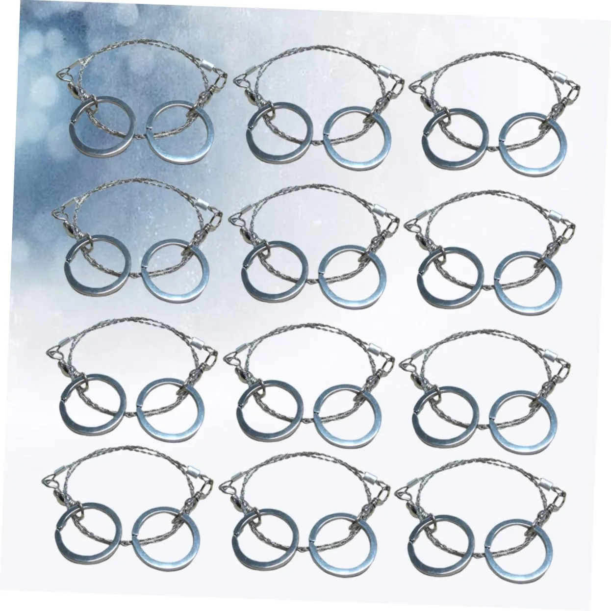 Gadpiparty Portable Wire for Hiking Camping Hunting 12pcs Outdoor Survival Saw Survival Supplies