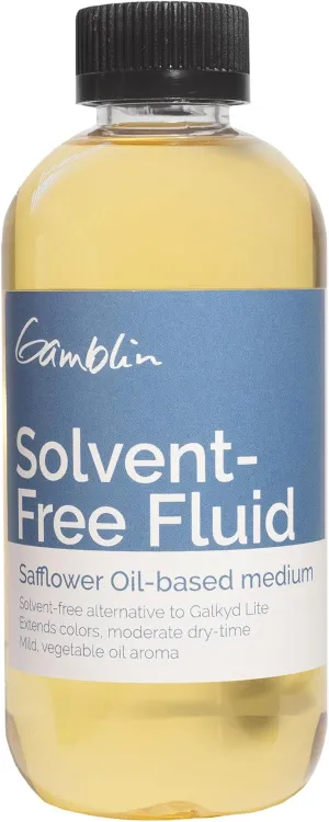 Gamblin Solvent-Free Fluid Oil Painting Medium, 8.5 Fluid Ounces (250 Milliliters)