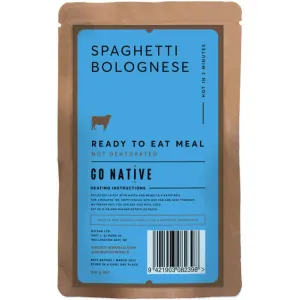 GO NATIVE READY TO EAT MEAL: 250G SPAGETTI BOLOGNESE