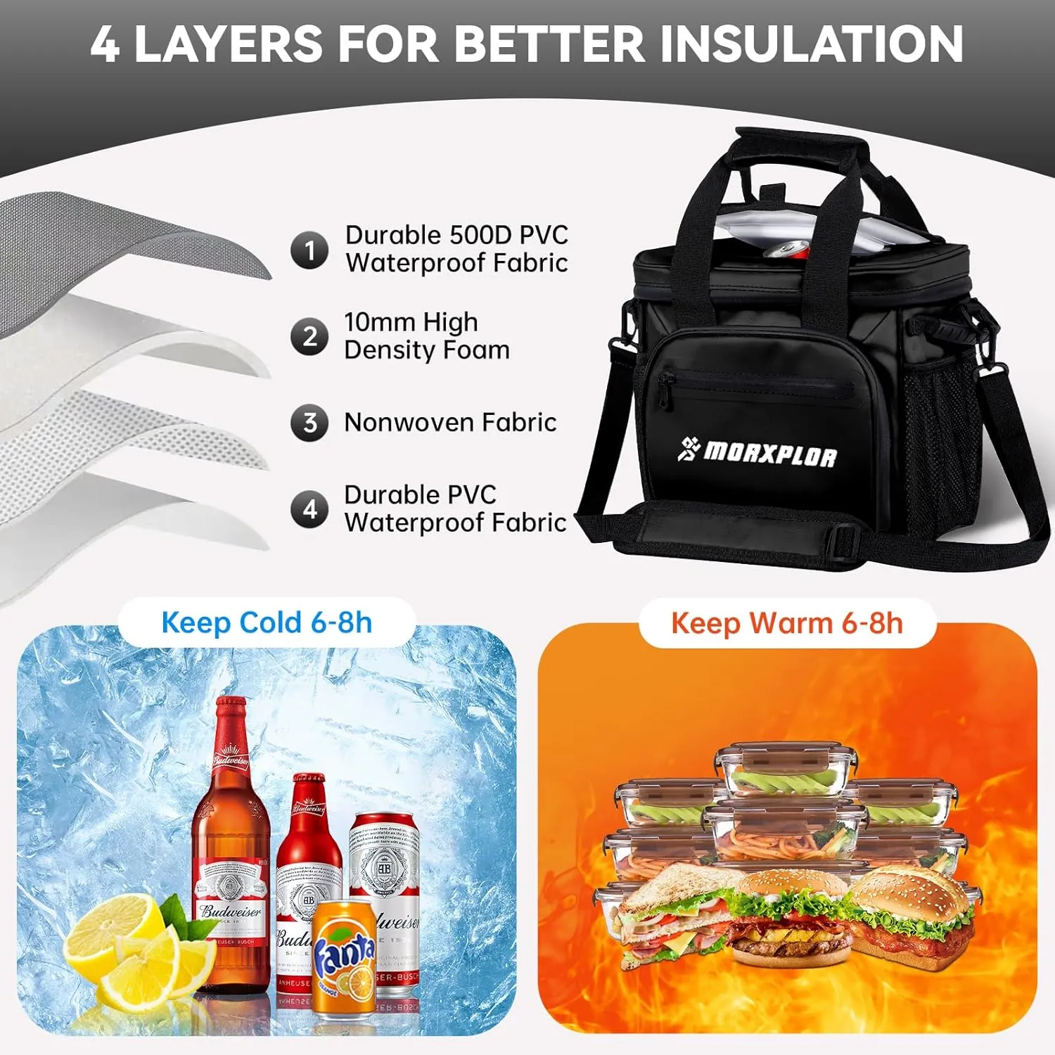Golf Cart Cooler with Magnetic Lid，12-Can Insulated Soft Cooler Bag Collapsible for Golf Cart,Golf Accessories,Lunch Cooler Insulated Lunch Bag with Adjustable Shoulder Strap