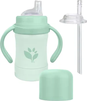 Green Sprouts® Sprout Ware® Sip & Straw 6oz., 6mo , Plant-plastic, Platinum-cured Silicone, Dishwasher Safe, Grows with Baby, Tested for Hormones