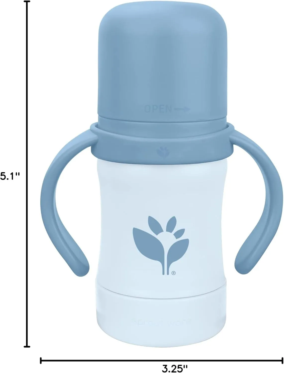 Green Sprouts® Sprout Ware® Sip & Straw 6oz., 6mo , Plant-plastic, Platinum-cured Silicone, Dishwasher Safe, Grows with Baby, Tested for Hormones