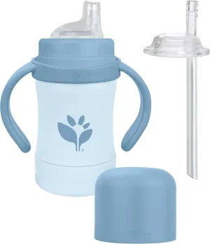 Green Sprouts® Sprout Ware® Sip & Straw 6oz., 6mo , Plant-plastic, Platinum-cured Silicone, Dishwasher Safe, Grows with Baby, Tested for Hormones