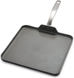 GreenPan Chatham Hard Anodized Healthy Ceramic Nonstick, 11" Griddle Pan, PFAS-Free, Dishwasher Safe, Oven Safe, Gray