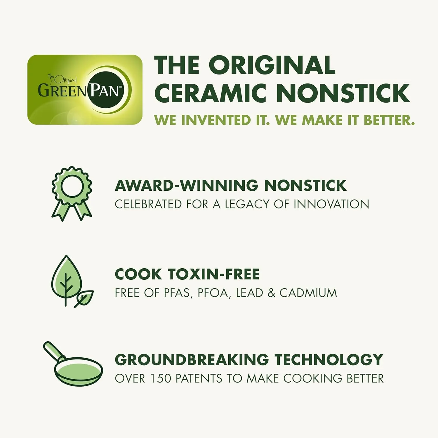 GreenPan Reserve Hard Anodized Healthy Ceramic Nonstick, 8" 10" and 12" 3 Piece Frying Pan Skillet Set, Gold Handle, PFAS-Free, Dishwasher Safe, Oven Safe, Black