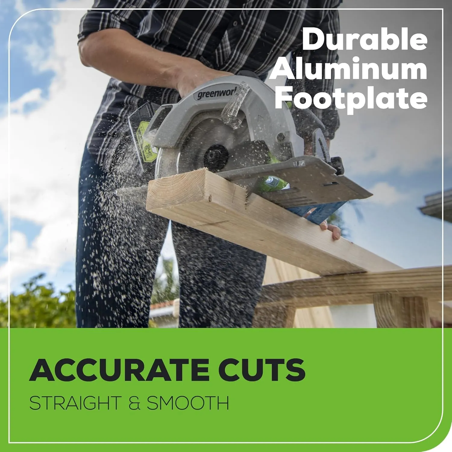 Greenworks 24V 7-1/4'' Circular Saw Brushless Cordless, with 4Ah Battery and 2A Charger