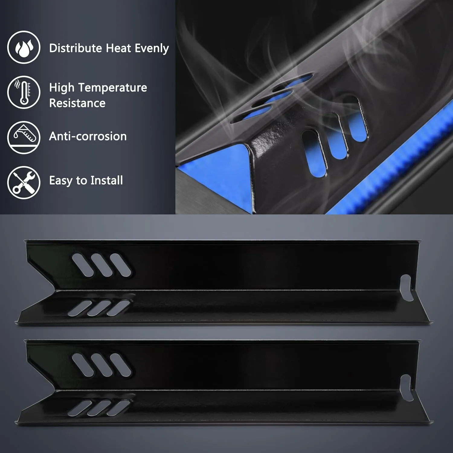 Grill Grease Tray Replacement Parts for Dyna Glo DGF510SBP, DGF510SSP, Backyard Grill BY13-101-001-13, GBC1460W and BHG Grill Parts, Adjustable 24''-30'' Grill Drip Pan, Cooking Grates, Heat Plates.