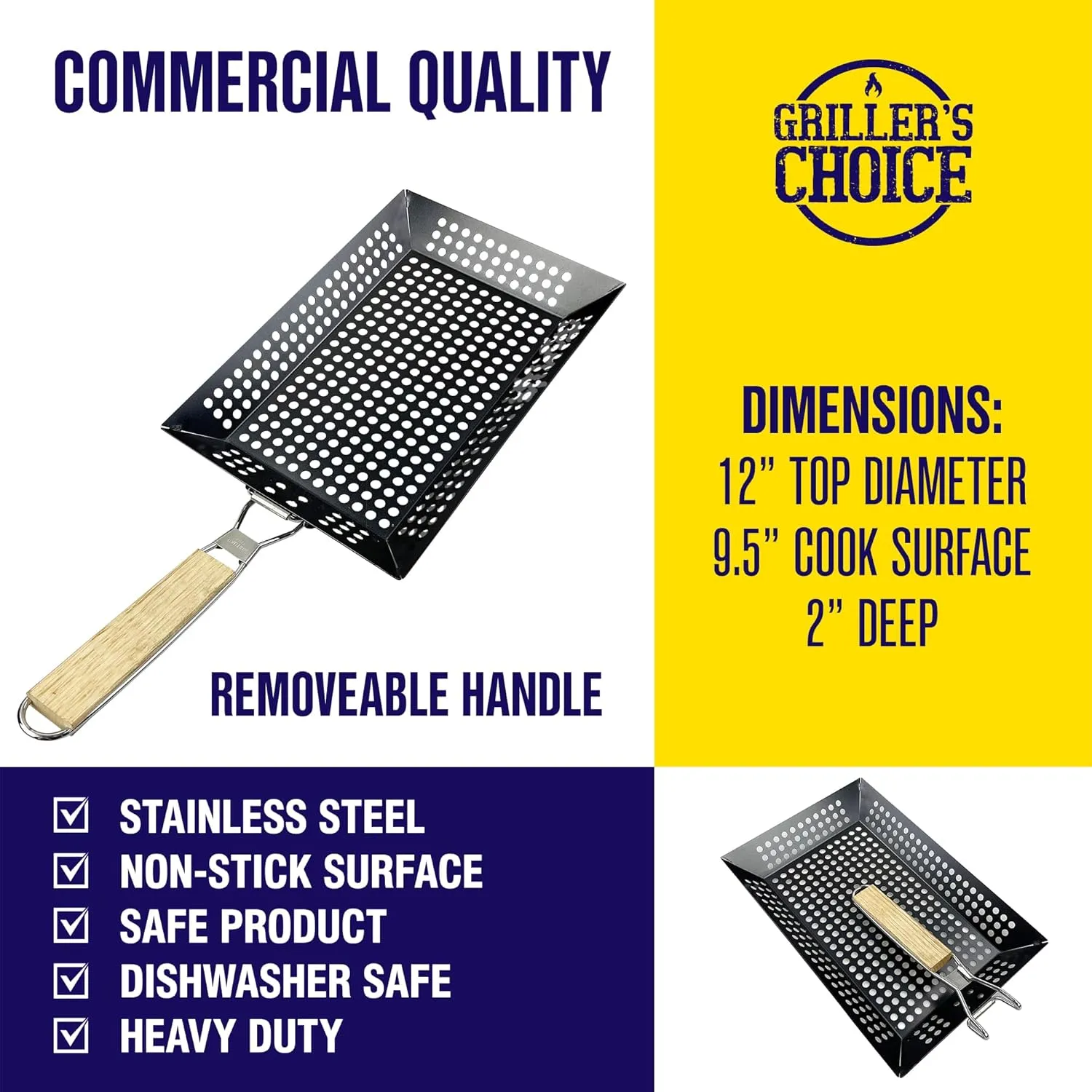 Griller's Choice Grill Basket - Parent (Rectangular)