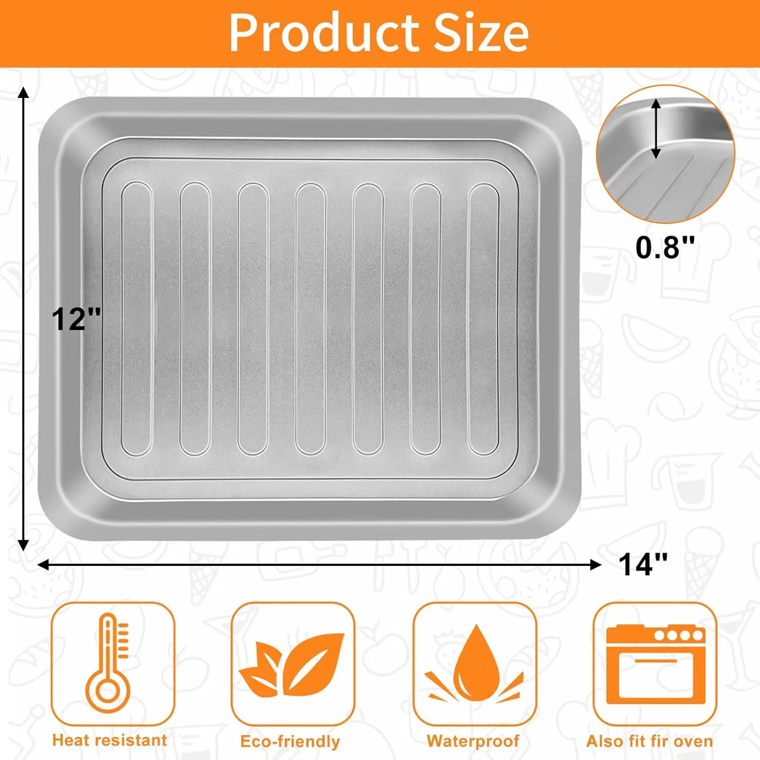 GWY Air Fryer Tray for Emeril Lagasse Dual Zone 360 Air Fryer Oven 25 QT Extra Large, 14''×12'' Steel Air Fryer Accessories Grill Pan Grill Plate Crisper Plate Replacement Parts Rack