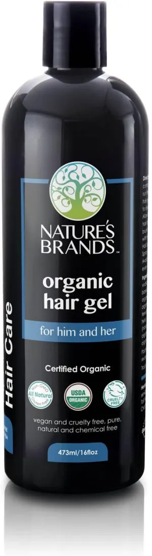 Hair Gel Organic by Herbal Choice Mari from Nature's Brands (16 Fl Oz Bottle) - No Toxic Synthetic Chemicals