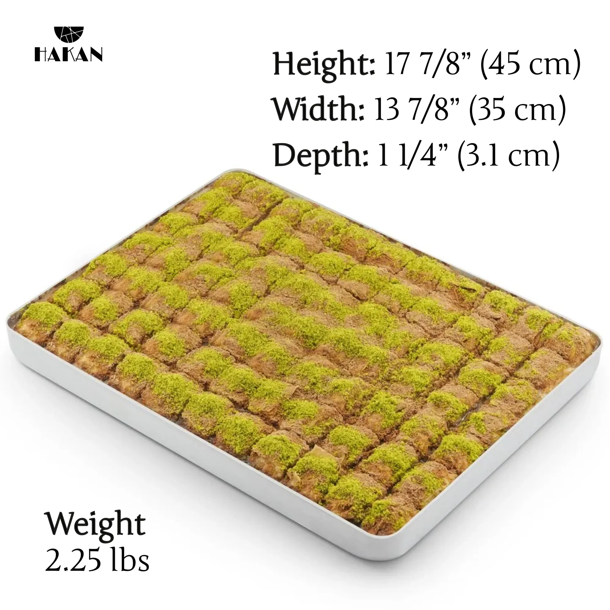 Hakan Aluminum Half Sheet Baking Pan, 14x18-inch, 2.2lbs Thick Rust Free Bakeware