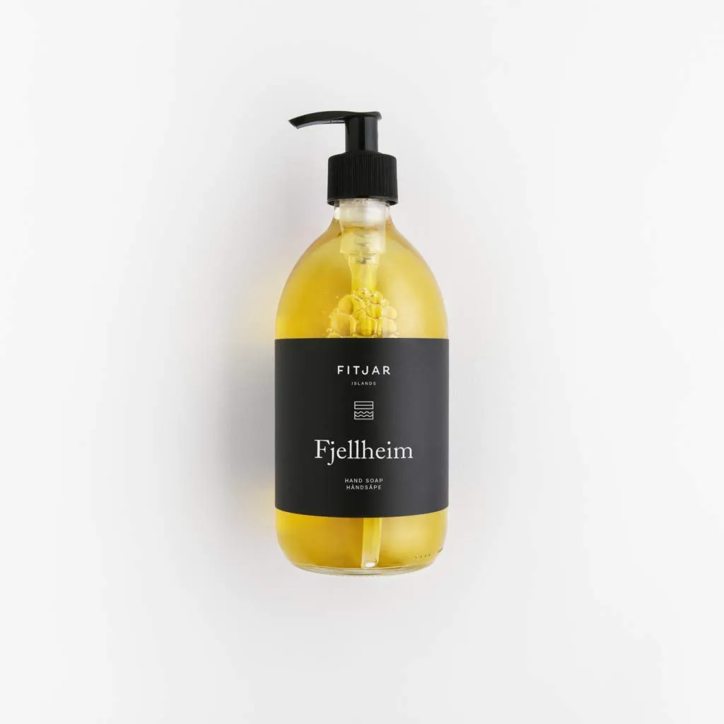 Hand Soap/Hair & Body Wash - Vegan. SLS/SLES free. Glass bottle. (Fjellheim, 500 ml 16.9 fl.oz)