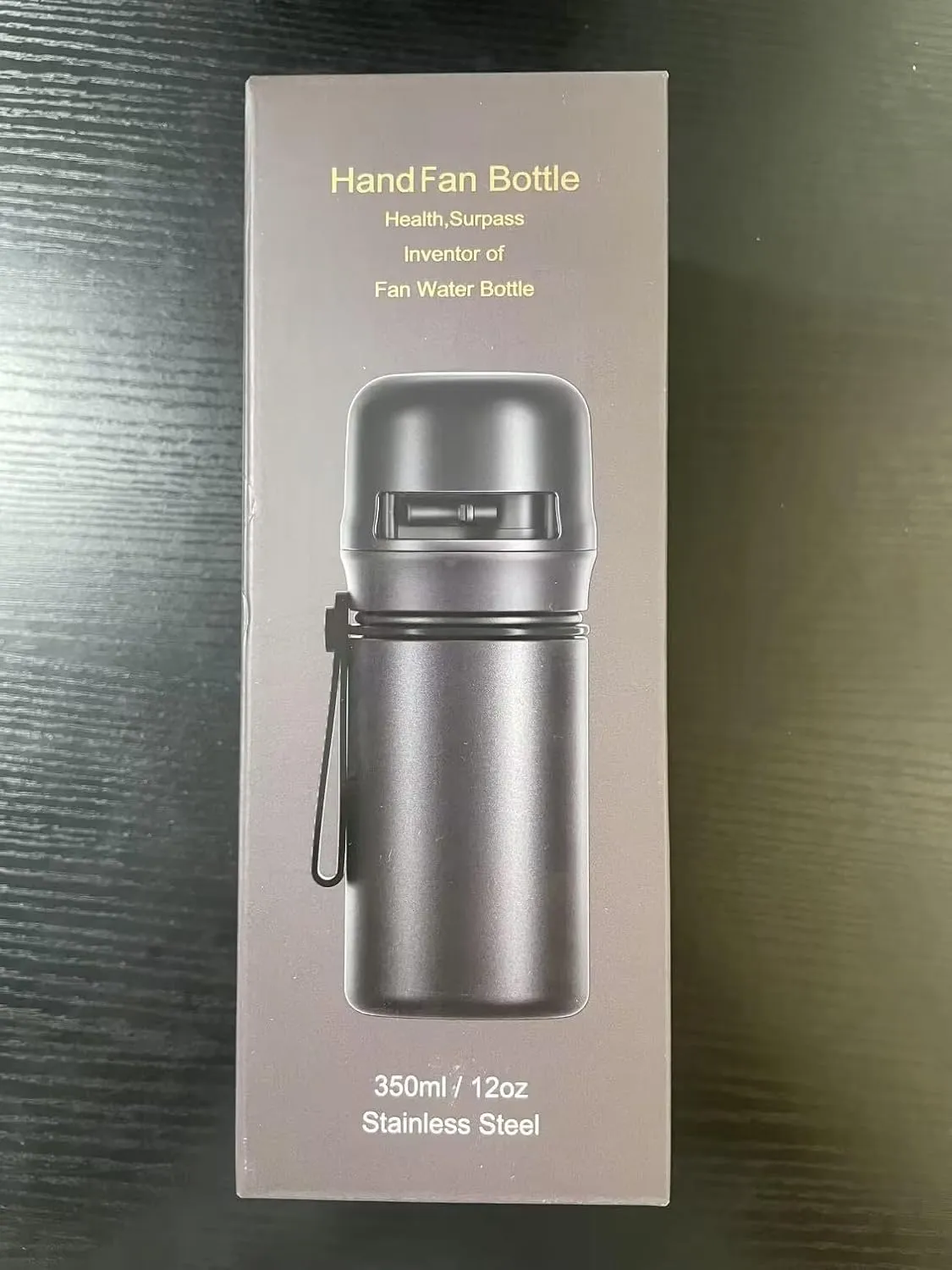 HandFan Kids Water Bottle With Fan | tainless Steel Sports Water Bottles Flask with Straw/Handle, Leak Proof Vacuum Stainless Water Jug,Stickers for School - 12oz