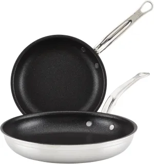 Hestan - ProBond Collection - TITUM Nonstick Stainless Steel Frying Pan Set, Induction Cooktop Compatible, Made without PFOAs (8.5" & 11")
